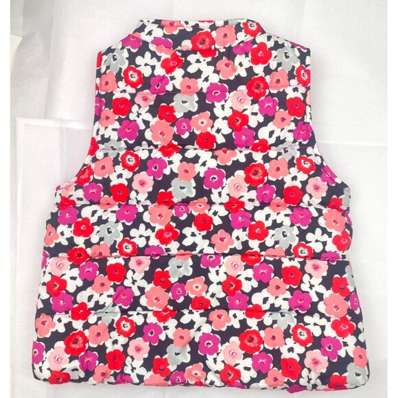 Gymboree Girl Floral Puffer Vest  Jacket S (5-6) - Picture 3 of 10